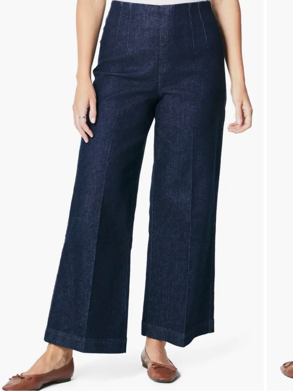 SPANX Zero Waistband Crop Wide Leg Jeans